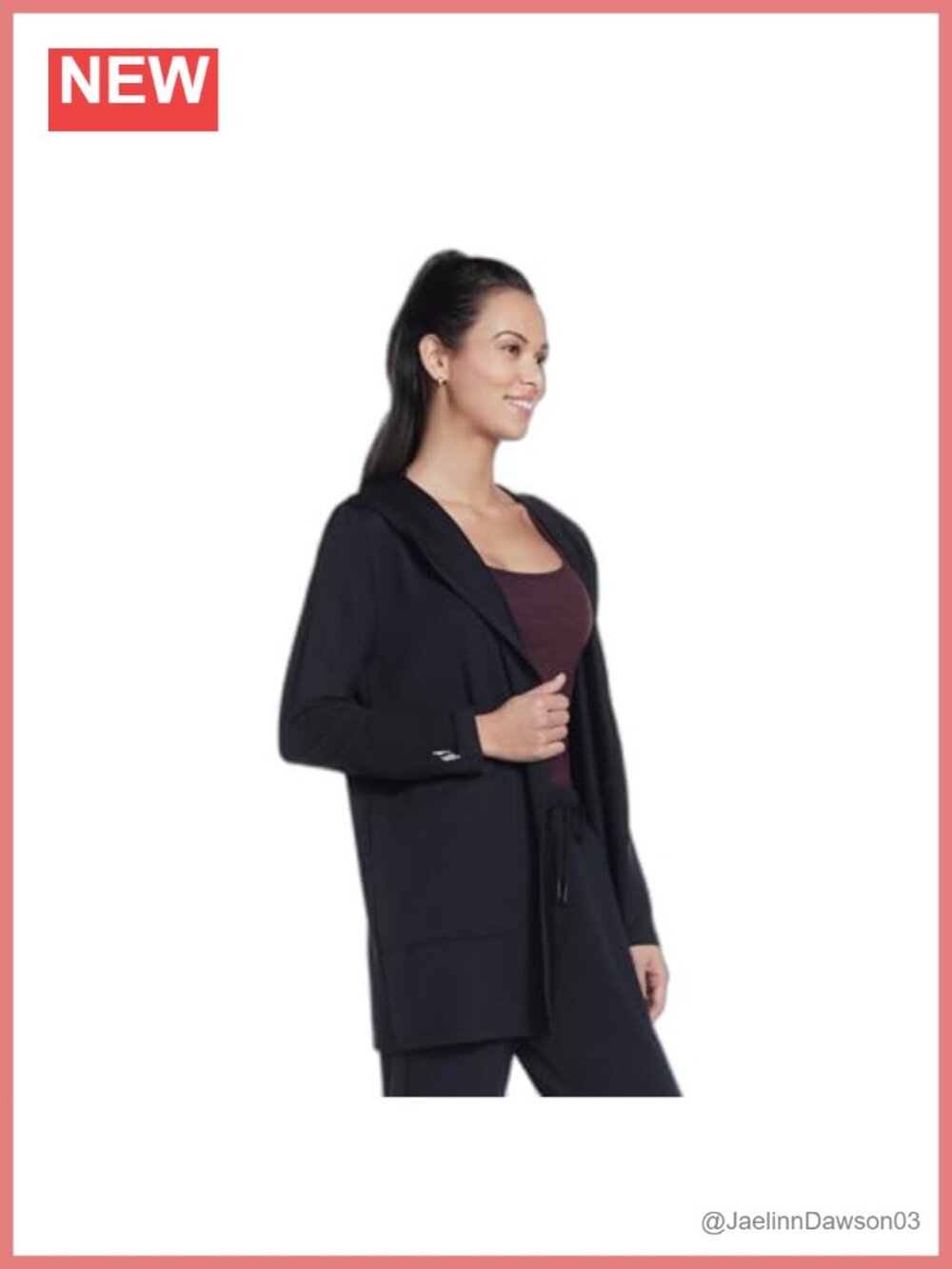 French Terry Hooded Cardigan Sweater
